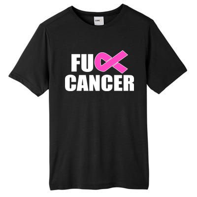 F*ck Breast Cancer Fight Logo Tall Fusion ChromaSoft Performance T-Shirt