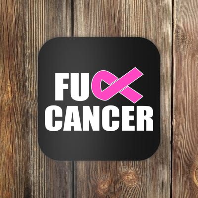 F*ck Breast Cancer Fight Logo Coaster