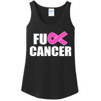 F*ck Breast Cancer Fight Logo Ladies Essential Tank