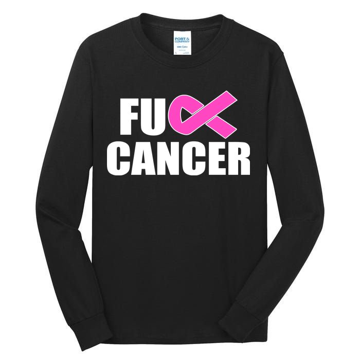 F*ck Breast Cancer Fight Logo Tall Long Sleeve T-Shirt