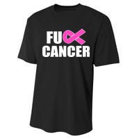 F*ck Breast Cancer Fight Logo Performance Sprint T-Shirt