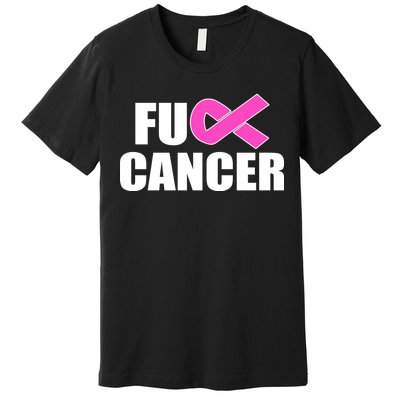 F*ck Breast Cancer Fight Logo Premium T-Shirt