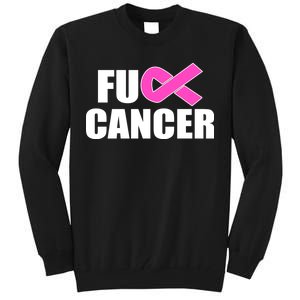 F*ck Breast Cancer Fight Logo Tall Sweatshirt