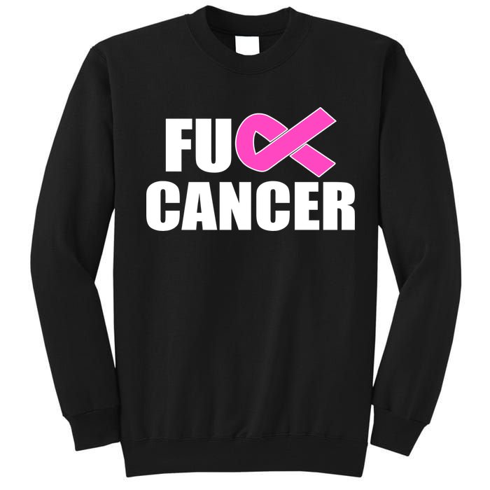 F*ck Breast Cancer Fight Logo Tall Sweatshirt