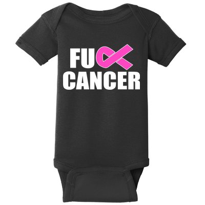 F*ck Breast Cancer Fight Logo Baby Bodysuit