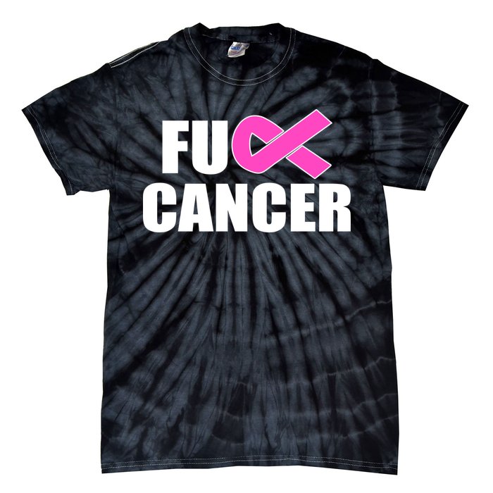 F*ck Breast Cancer Fight Logo Tie-Dye T-Shirt