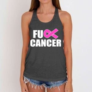 F*ck Breast Cancer Fight Logo Women's Knotted Racerback Tank