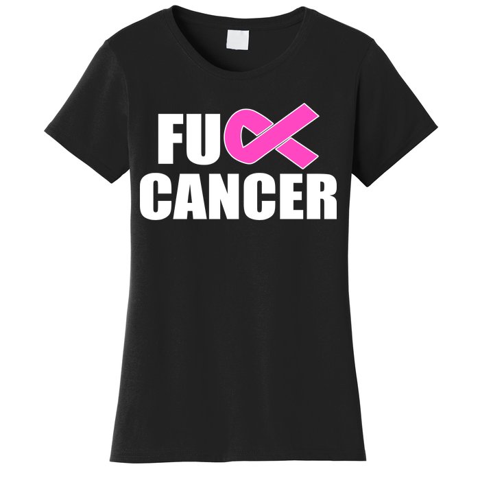 F*ck Breast Cancer Fight Logo Women's T-Shirt