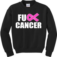 F*ck Breast Cancer Fight Logo Kids Sweatshirt