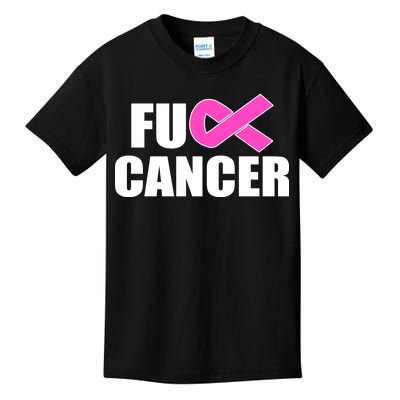 F*ck Breast Cancer Fight Logo Kids T-Shirt