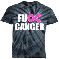 F*ck Breast Cancer Fight Logo Kids Tie-Dye T-Shirt