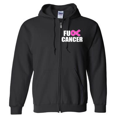 F*ck Breast Cancer Fight Logo Full Zip Hoodie