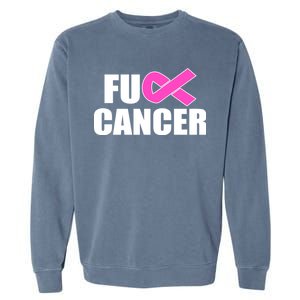 F*ck Breast Cancer Fight Logo Garment-Dyed Sweatshirt