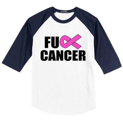 F*ck Breast Cancer Fight Logo Baseball Sleeve Shirt