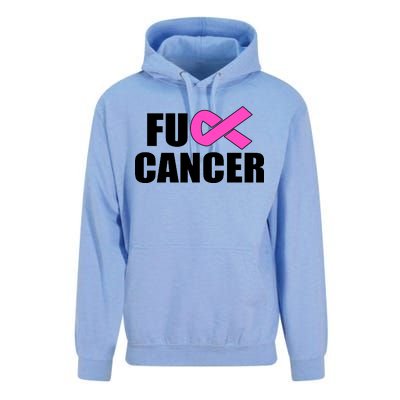 F*ck Breast Cancer Fight Logo Unisex Surf Hoodie