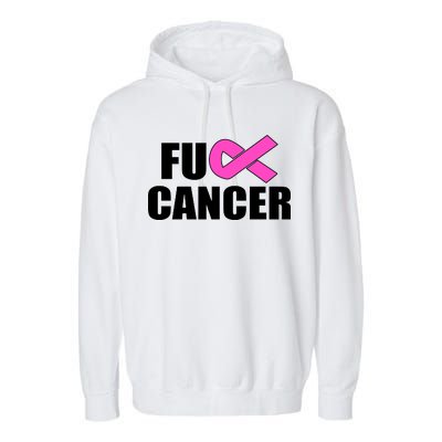 F*ck Breast Cancer Fight Logo Garment-Dyed Fleece Hoodie