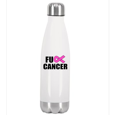 F*ck Breast Cancer Fight Logo Stainless Steel Insulated Water Bottle