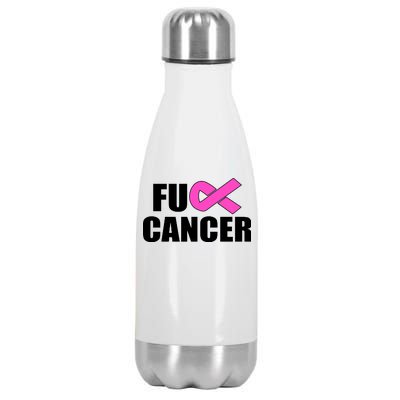 F*ck Breast Cancer Fight Logo Stainless Steel Insulated Water Bottle