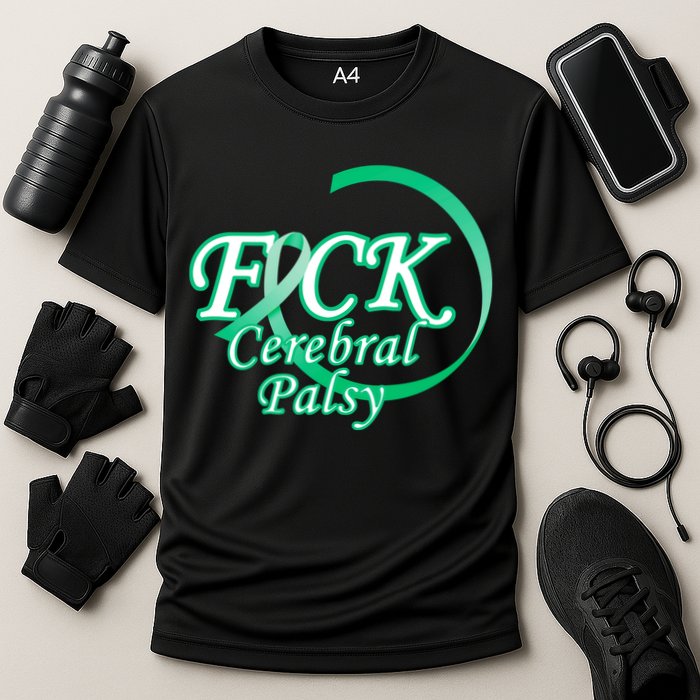 F*ck Cerebral Palsy Cooling Performance Crew T-Shirt
