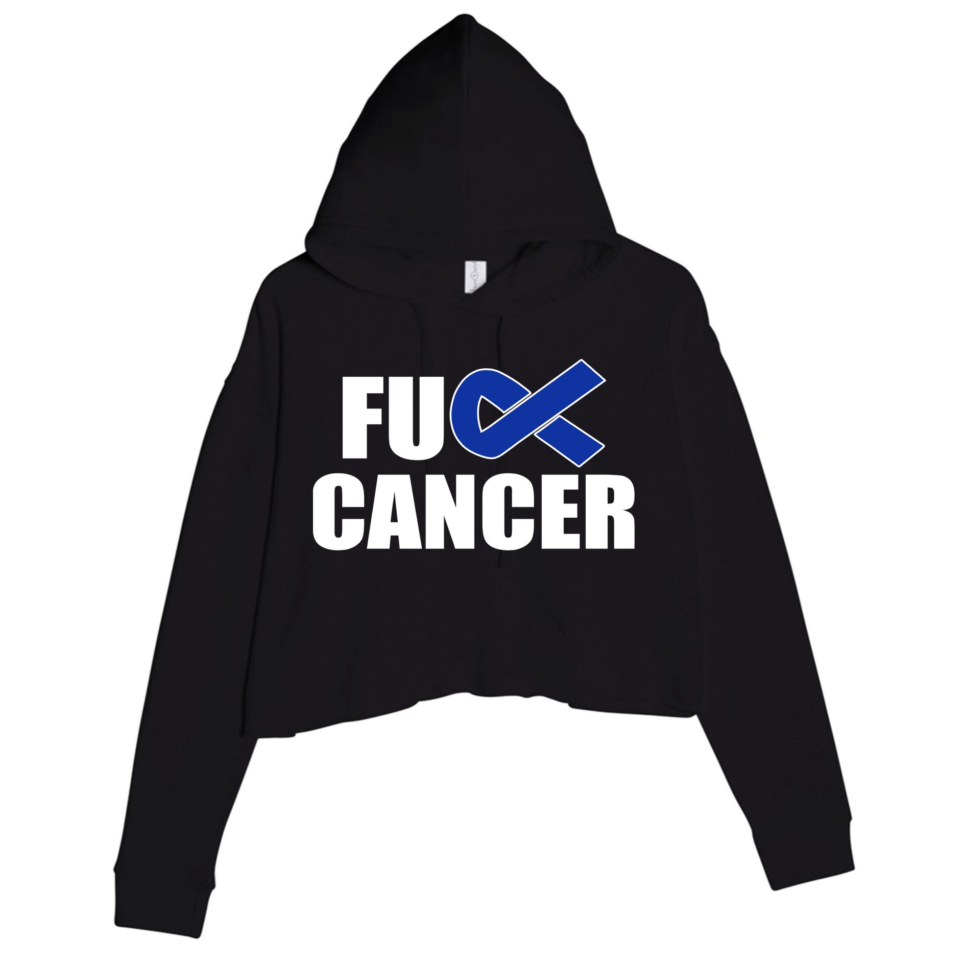 F*ck Colon Cancer Fight Logo Crop Fleece Hoodie