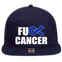 F*ck Colon Cancer Fight Logo 7 Panel Mesh Trucker Snapback Hat
