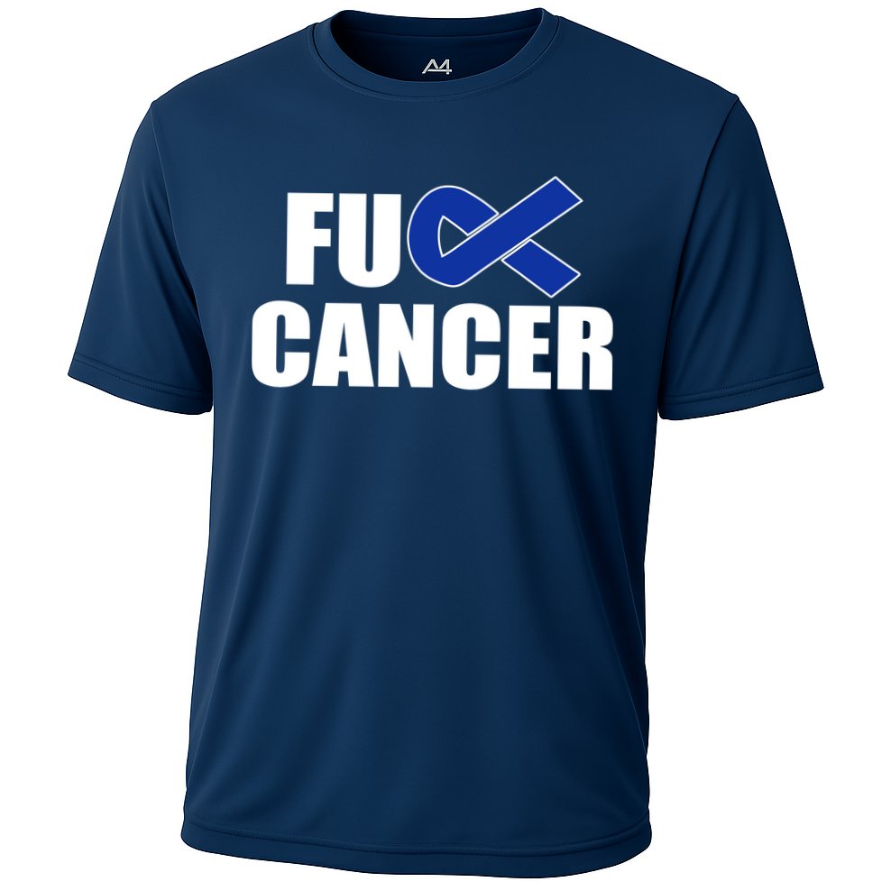 F*ck Colon Cancer Fight Logo Cooling Performance Crew T-Shirt