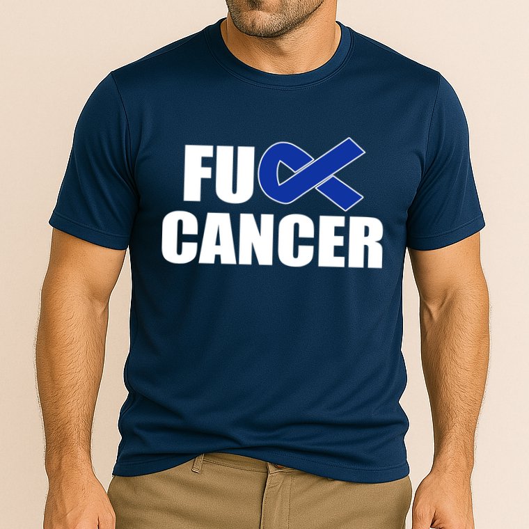 F*ck Colon Cancer Fight Logo Cooling Performance Crew T-Shirt