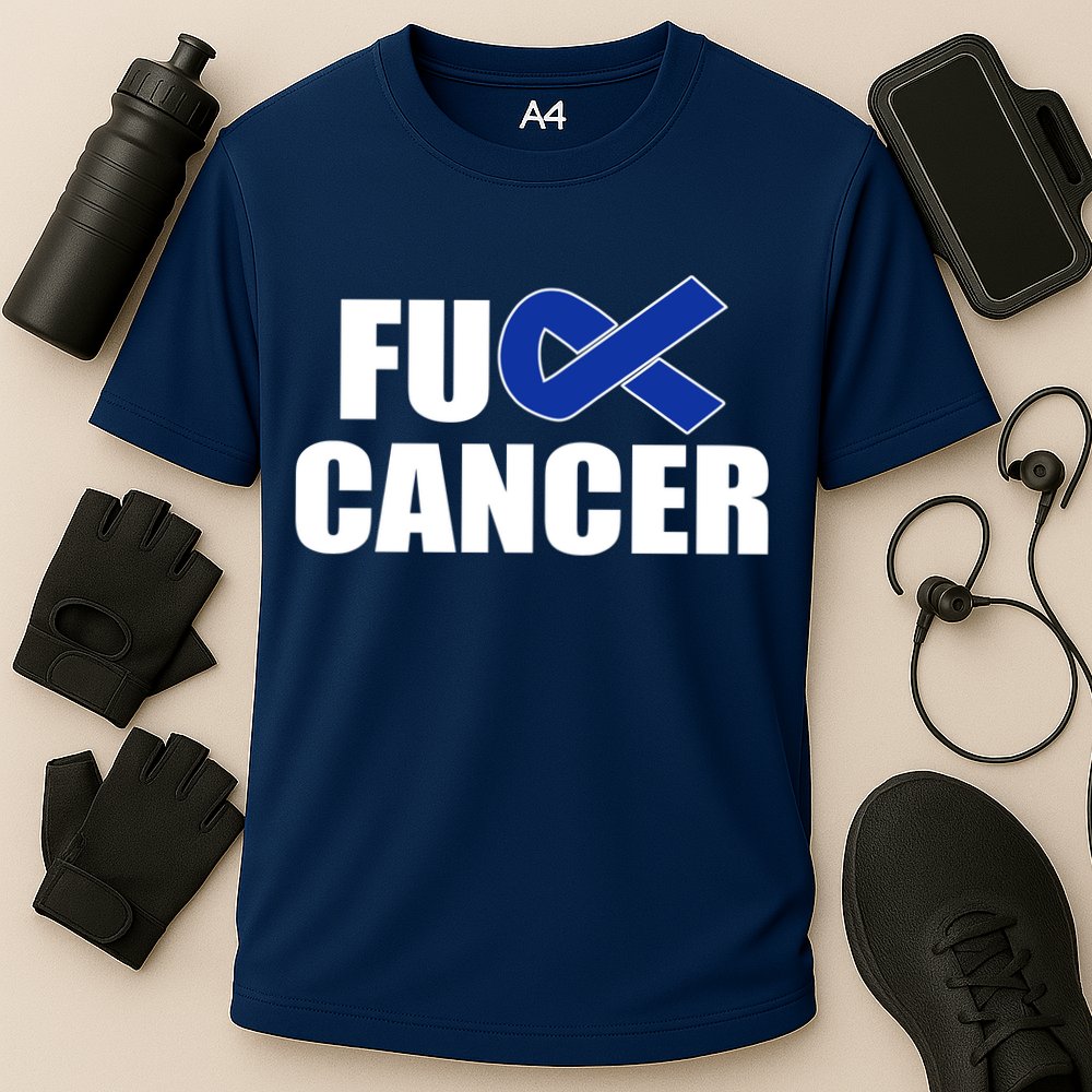 F*ck Colon Cancer Fight Logo Cooling Performance Crew T-Shirt