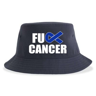 F*ck Colon Cancer Fight Logo Sustainable Bucket Hat