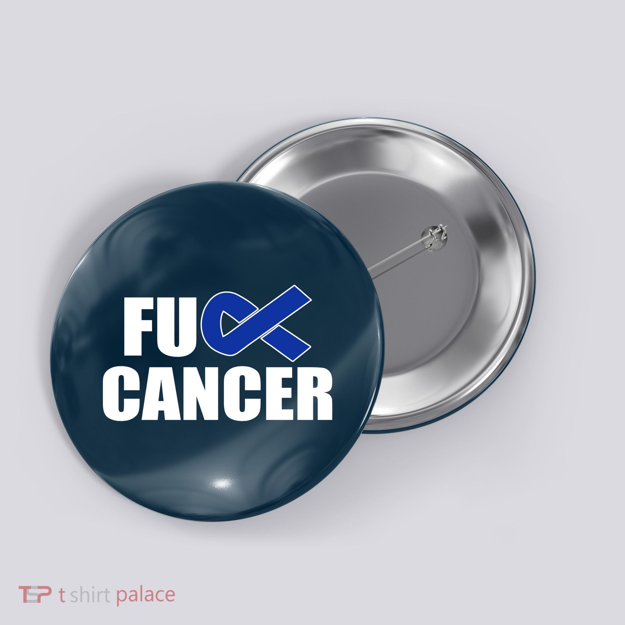 F*ck Colon Cancer Fight Logo Button
