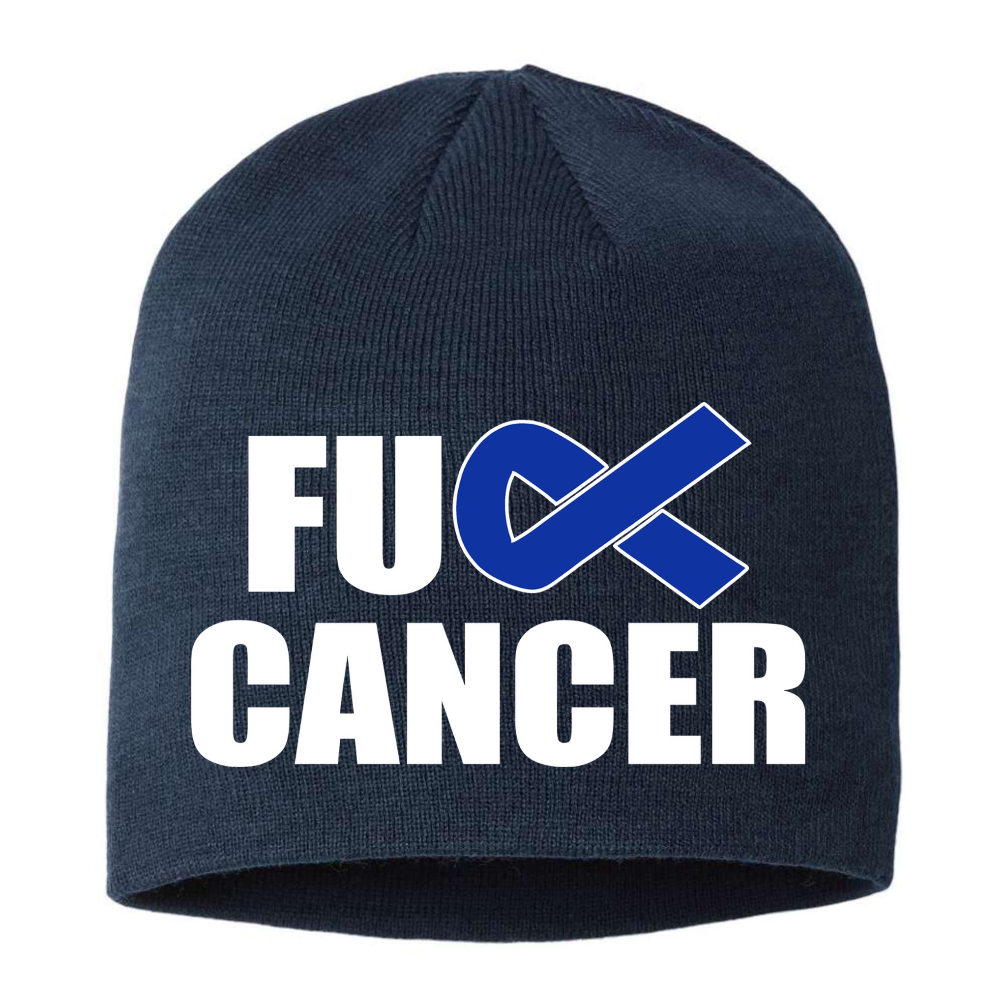 F*ck Colon Cancer Fight Logo Sustainable Beanie