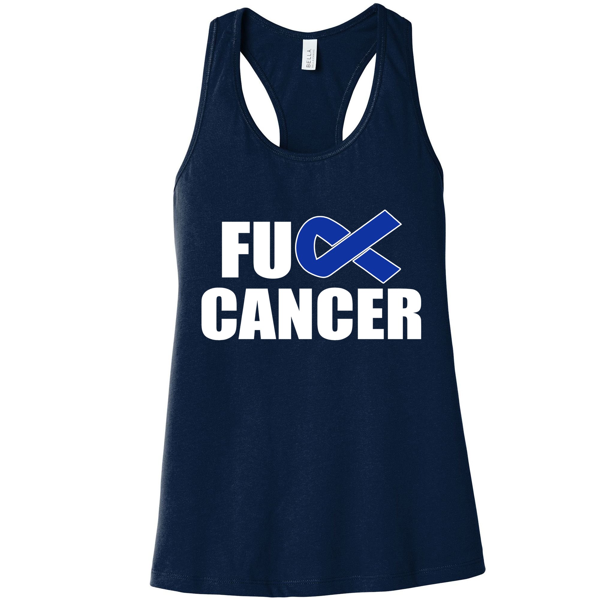 F*ck Colon Cancer Fight Logo Womens Tank Top
