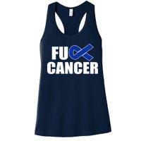 F*ck Colon Cancer Fight Logo Women's Racerback Tank