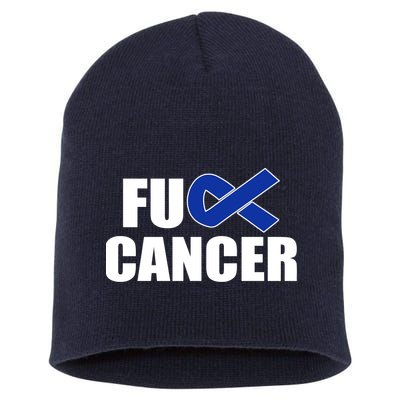 F*ck Colon Cancer Fight Logo Short Acrylic Beanie