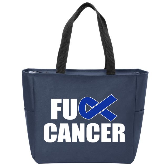 F*ck Colon Cancer Fight Logo Zip Tote Bag