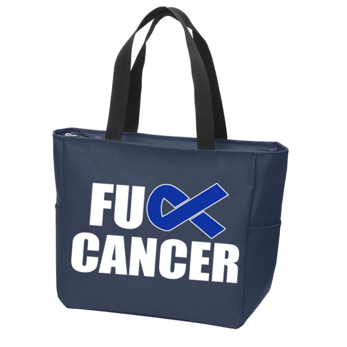 F*ck Colon Cancer Fight Logo Zip Tote Bag