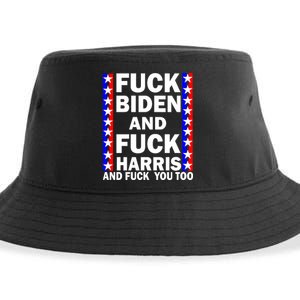 F*ck Kamala Harris and F Joe Biden Sustainable Bucket Hat