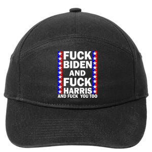 F*ck Kamala Harris and F Joe Biden 7-Panel Snapback Hat