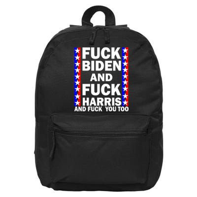 F*ck Kamala Harris and F Joe Biden 16 in Basic Backpack