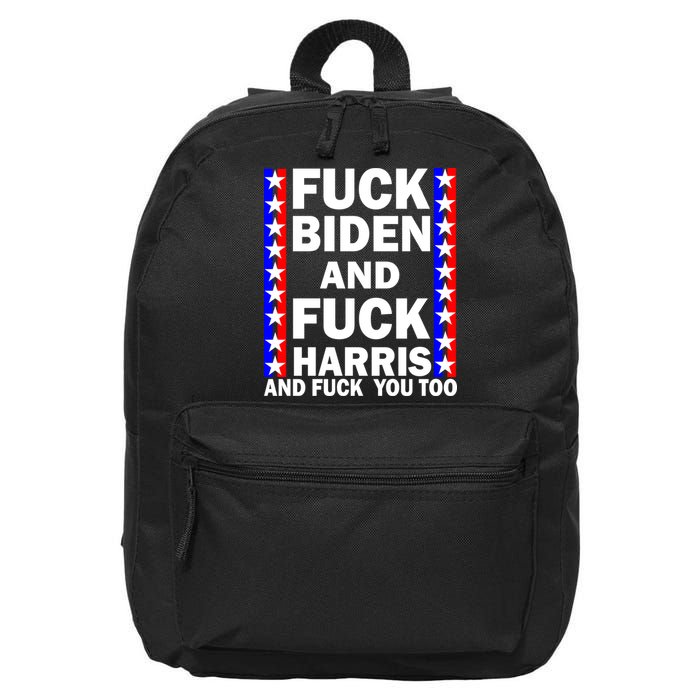 F*ck Kamala Harris and F Joe Biden 16 in Basic Backpack