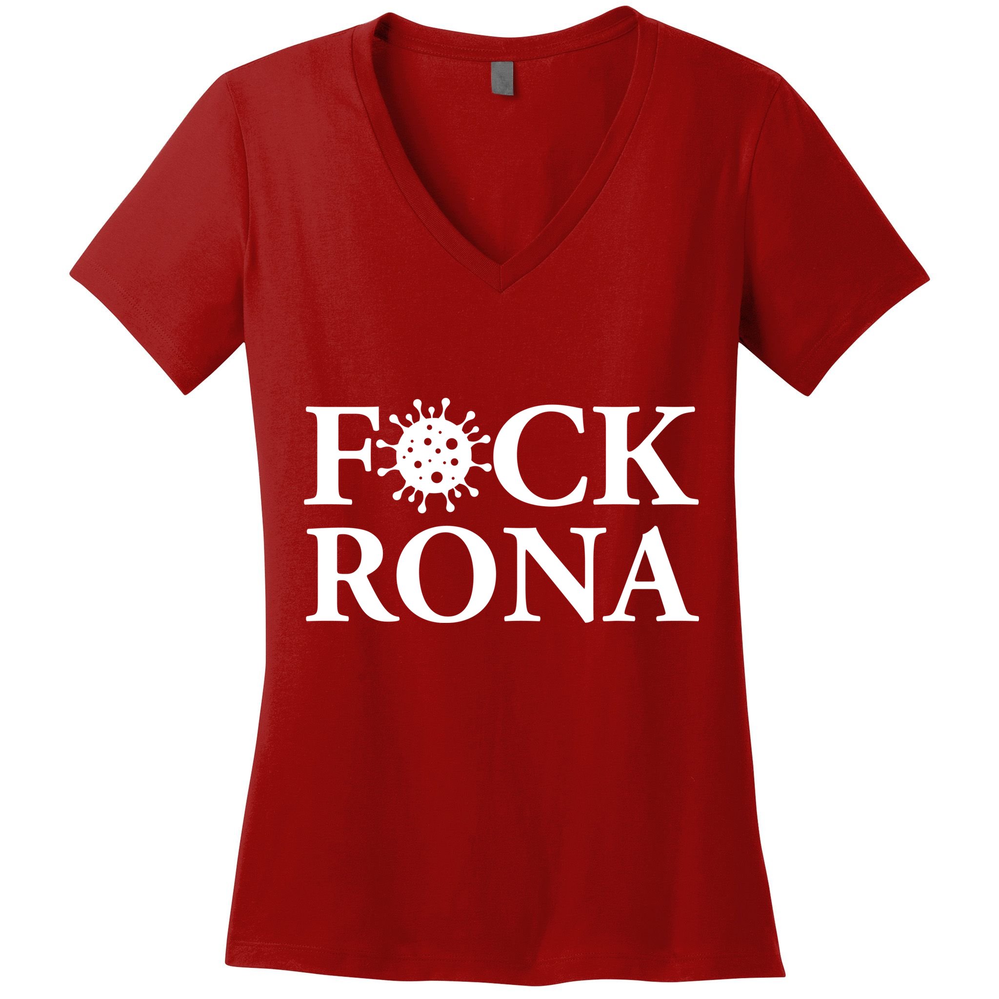 F*ck Rona Women's V-Neck T-Shirt