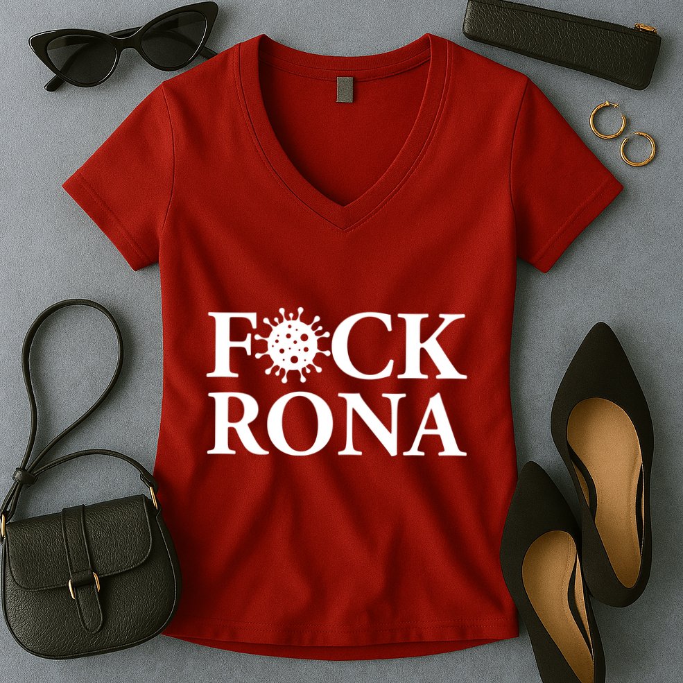 F*ck Rona Women's V-Neck T-Shirt