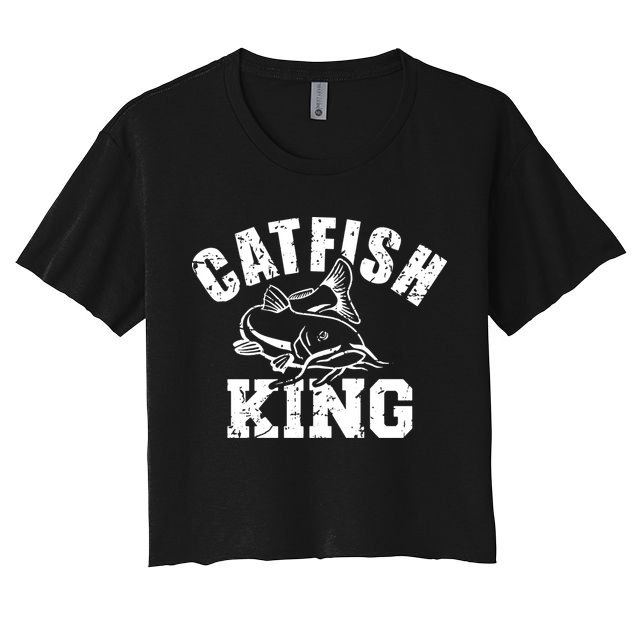Fishing Catfish King Crop Top