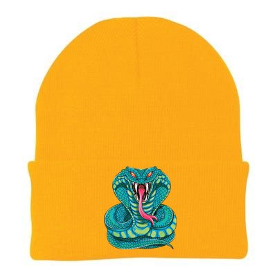 Fanged Cobra King Snake Fast Striking Fangs Bite Knit Cap Winter Beanie