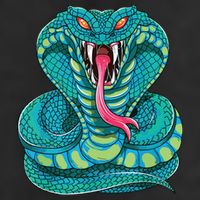 Fanged Cobra King Snake Fast Striking Fangs Bite Cool Comfort Performance Bucket Hat