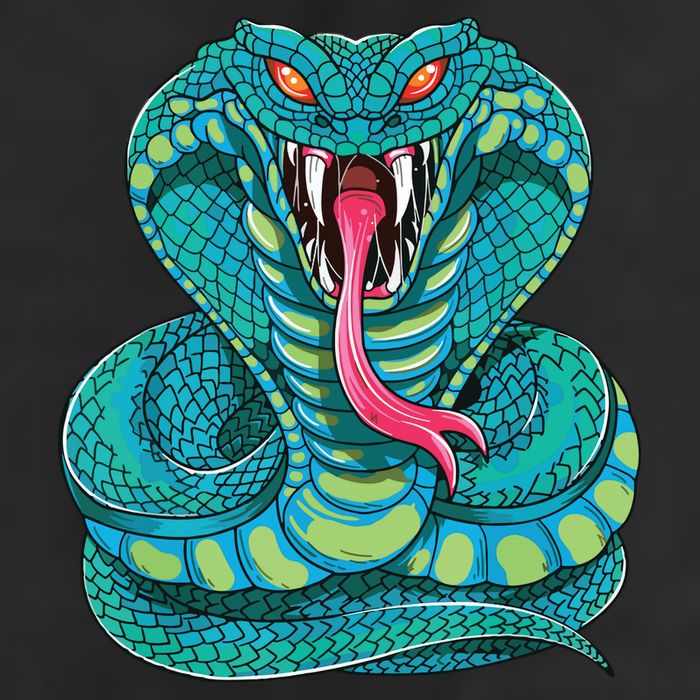 Fanged Cobra King Snake Fast Striking Fangs Bite Cool Comfort Performance Bucket Hat