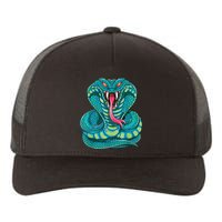 Fanged Cobra King Snake Fast Striking Fangs Bite Yupoong Adult 5-Panel Trucker Hat