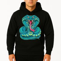 Fanged Cobra King Snake Fast Striking Fangs Bite Hoodie