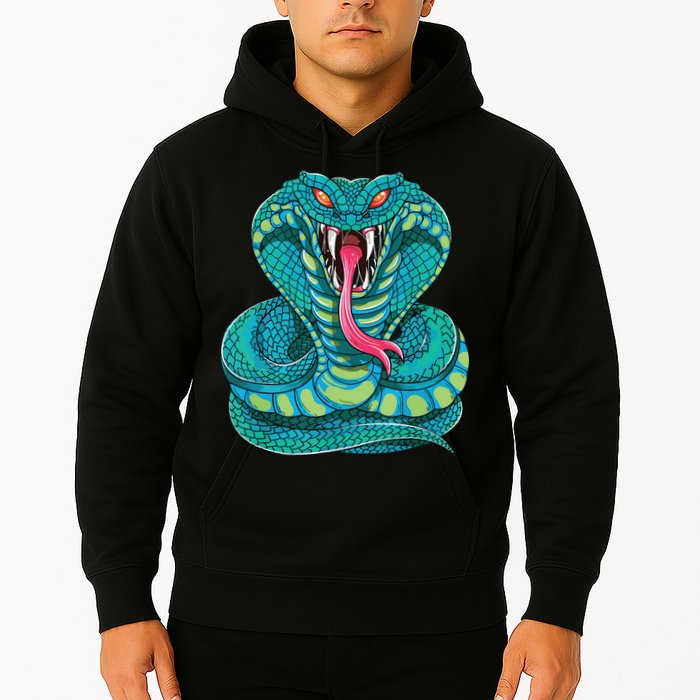 Fanged Cobra King Snake Fast Striking Fangs Bite Hoodie