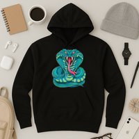 Fanged Cobra King Snake Fast Striking Fangs Bite Hoodie